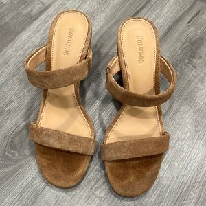 Nordstrom Soludos Walnut Block Heel Sandals